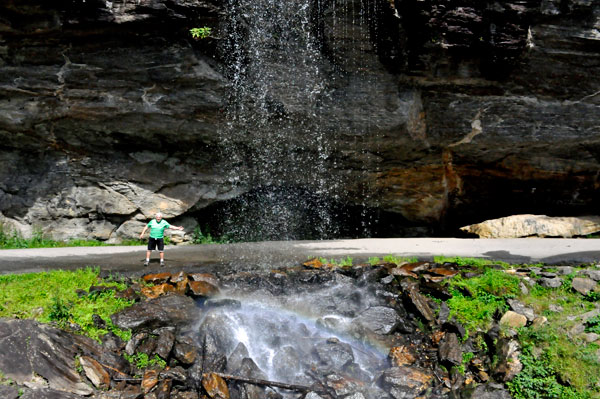 Lee Duquette under Bridal Veil Falls